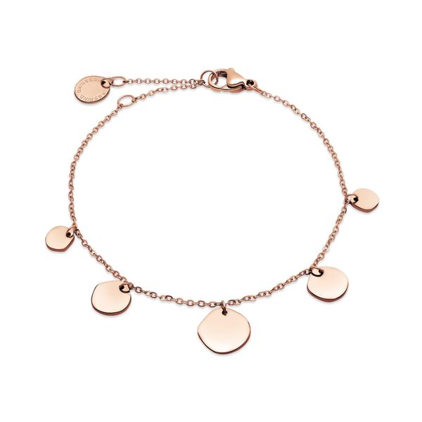 Armband Liebeskind Berlin "Schmuck Geschenk Edelstahl Armkette The Organic Treasure", Rosa (RoséGoldfarben), ArmbäNder, Damen, 21Cm, Edelstahl, Armband-image