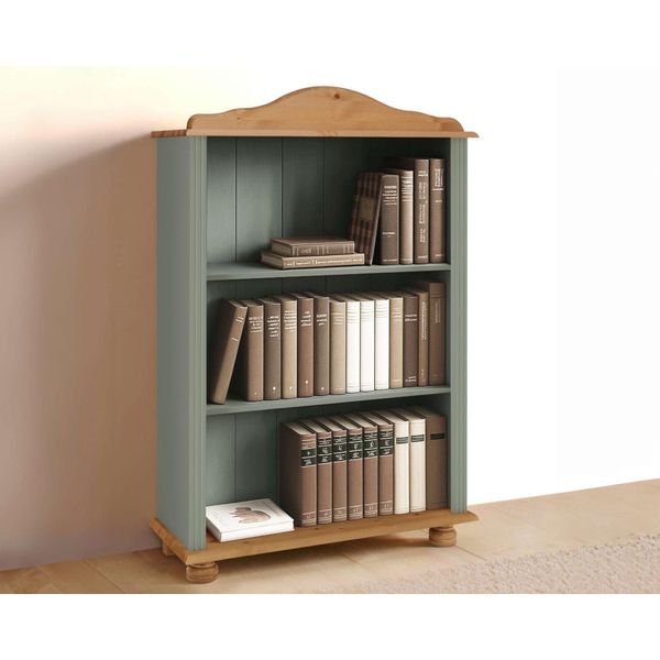 Regal Otto Home "Mette", Salbei GrüN,, B:77Cm H:116Cm T:30,5Cm, Massivholz, Regale, Regal, Aus Massivem Kiefernholz, In Unterschiedlichen GrößEn Und Farben-image
