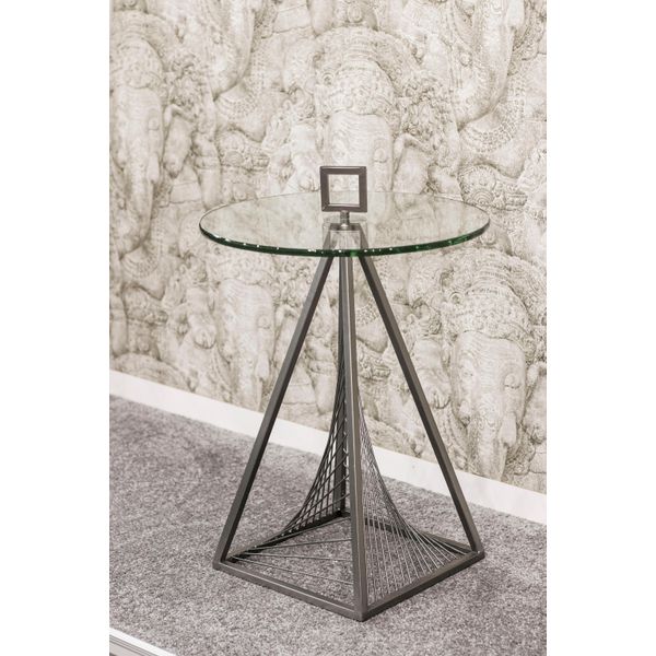 Beistelltisch Haku "Sofatisch, Wohnzimmertisch", Silber (Grau, Grau, Grau), B:45Cm H:57Cm T:45Cm, Tische, Beistelltisch, Rund - Aus Metall Grau - Ø/H 45/57 Cm-image