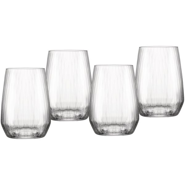 Longdrinkglas Ritzenhoff & Breker "Jive", Transparent, B:8Cm H:11,5Cm Ø:8Cm, Glas, TrinkgefäßE, 4Er Set, Je 450 Ml-image