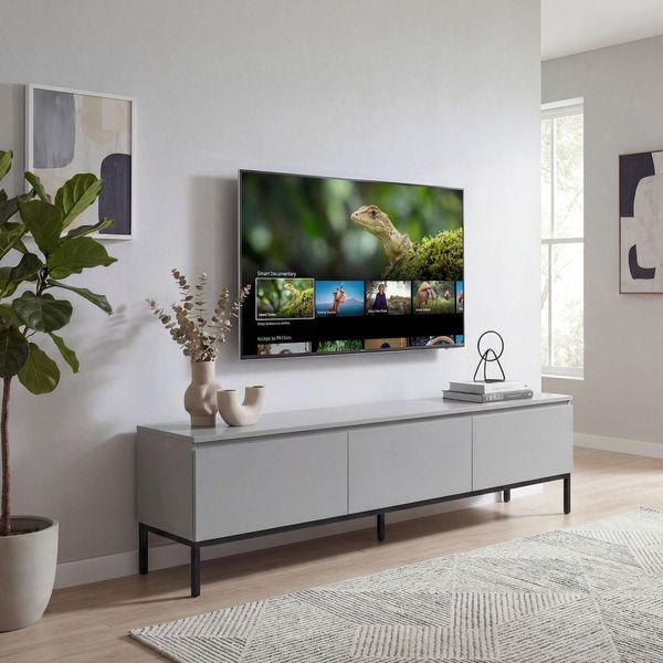 Lowboard 150 Cm Grau TV Schrank Schublade Fernsehkommode Stauraum Fernsehschrank-image