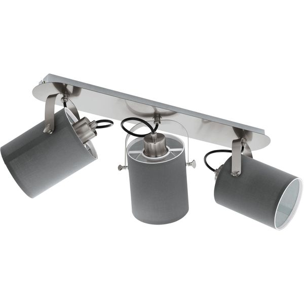 Eglo Deckenspot "Villabate", Grau (Nickelfarben, Grau), 3, Leuchten, Deckenlampe, Deckenspot-image