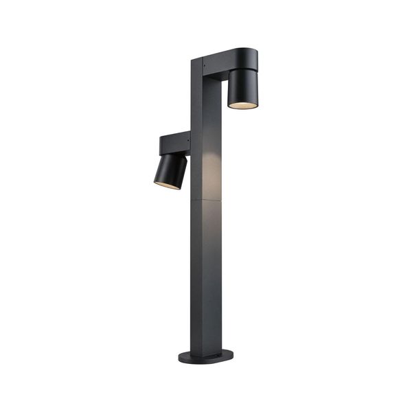 LED Pollerleuchte Paulmann "Kimu IP44 822Mm 3000K 2X8W 750Lm 230V 70 Anthrazit Aluminium", Grau (Anthrazit), H:82,2Cm T:34,7Cm Ø:8Cm, Leuchten, LED Pollerleuchte-image
