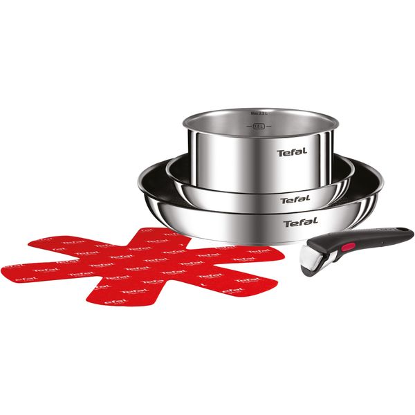 Pfannen-Set Tefal "Ingenio Emotion", Edelstahl, Pfannen, Abnehmbarer Griff, Antihaftversiegelung, Thermo-Signal, Induktion-image