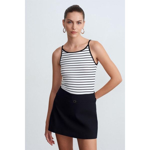 Gestreifte äRmellose Cami-Bluse-image