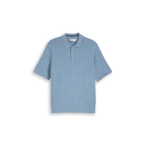 Tom Tailor Herren Strickpullover Mit Polokragen, Blau, Meliert, Gr. L-image