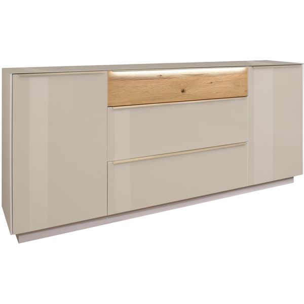 Sideboard Mäusbacher "Nova", Kaschmir, B:214Cm H:92Cm T:42Cm, Sideboards, Sideboard, Sideboard, BHT 214/92/42 Cm, Inkl. Griffbeleuchtung, TüRdäMpfung-image