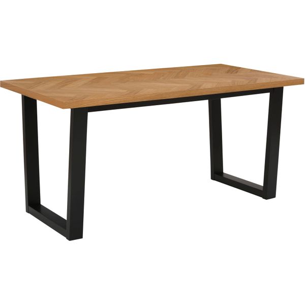 Esstisch Otto Home "Marne", Beige (Naturfarben, Schwarz), B:140Cm H:72,5Cm T:90Cm, Tische, Rechteckiger Esstisch Esstisch-image