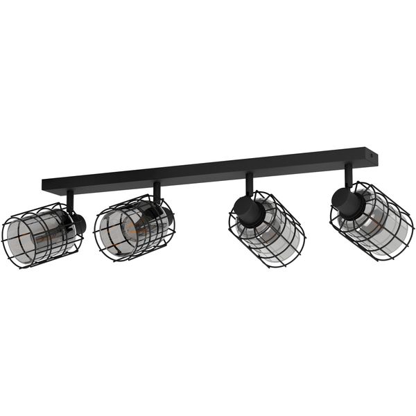 Eglo Deckenspot "Consaca", Schwarz, H: 20,5Cm, 1 Stk., Leuchten, Deckenspot In Schwarz Aus Stahl - Exkl. E27 - 40W, Deckenspot-image