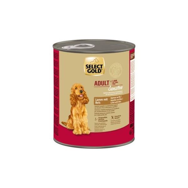 Select Gold Sensitive Nourriture Humide Adult Agneau Au Riz 6X800 G-image