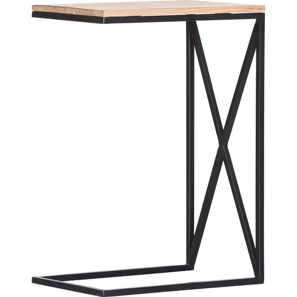 Beistelltisch Gutmann Factory "Firestone", Schwarz (Schwarz, Schwarz, Natur), B:45Cm H:65Cm T:30Cm, Tische, Beistelltisch-image