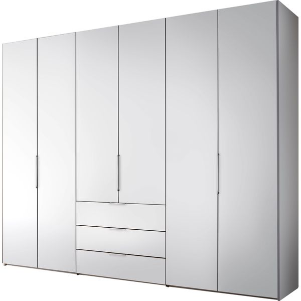 DrehtüRenschrank Staud "DrehtüRenschrank Extenso", Weiß, B:298Cm H:240Cm T:63Cm, Holzwerkstoff, SchräNke, DrehtüRenschrank, Mit 3 FrontschubkäSten-image