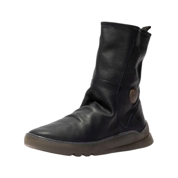 Stiefelette Softinos "Softinos Stiefelette Leder", Damen, Gr. 38, Schwarz (Navy), Leder, Schuhe Stiefelette-image