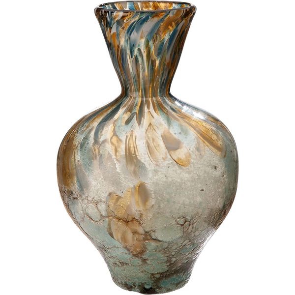 Tischvase Gilde "Vase Bronko", Bunt (Braun), B:20Cm H:31Cm T:20Cm Ø:20Cm, Glas, Vasen-image