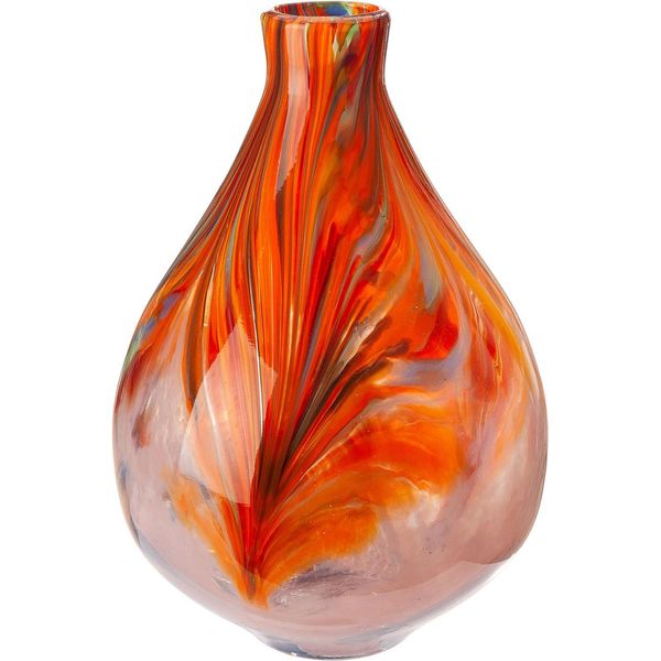 Tischvase Gilde "Vase Dream Orange", Orange, B:22Cm H:33Cm T:22Cm Ø:22Cm, Glas, Vasen-image