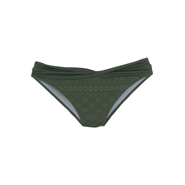 Bikini-Hose Lascana "Omara", Damen, Gr. 38, N-Gr, GrüN (Oliv), Microfaser, Recycling-Polyamid, Unifarben, Badehosen Bikini-Hose, Aus Recycelten Material-image