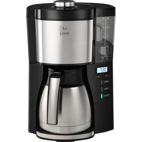 Melitta Filterkaffeemaschine "Look Therm Timer 1025-18 Schwarz", Schwarz, 1,25 L, 10, Kaffeemaschinen-image