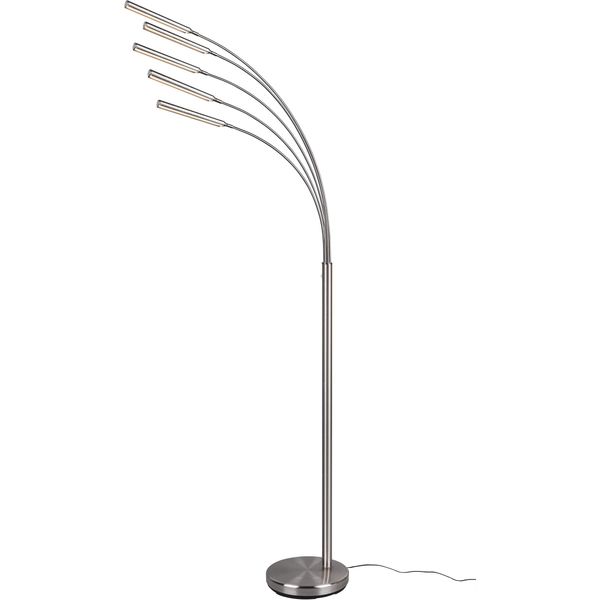 Reality Leuchten LED Stehlampe "Reed", Grau (Nickelfarben), 5, H: 196Cm, Leuchten, Sensordimmer, Memory Funktion, LED Stehlampe-image