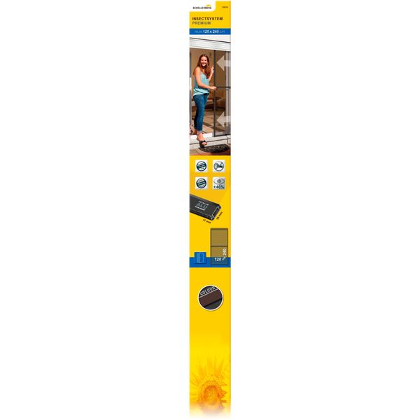 Insektenschutz-SchiebetüR Schellenberg "Premium Zum Schieben FüR TerrassentüR, BalkontüR", Grau (Rahmen: Grau Gewebe: Grau), B:120Cm H:240Cm, Insektenschutzgitter, 120 X 240 Cm, Anthrazit Und Weiß-image