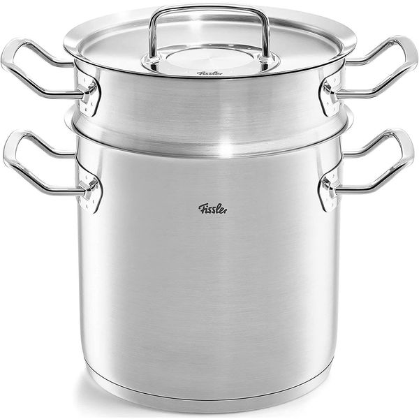 Kochtopf Fissler "ORIGINAL-PROFI Collection", Silber (Silberfarben), Ø:20Cm, TöPfe, Suppentopf Kochtopf, Mit Breitem SchüTtrand, Kaltmetallgriffen. Made In Germany-image