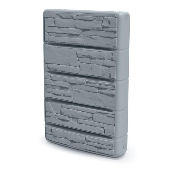 Regenwassertank Prosperplast "Wall Stone", Grau (Grau Glatt), B:30Cm H:180Cm T:30Cm, Polyethylen, Regentonnen-image