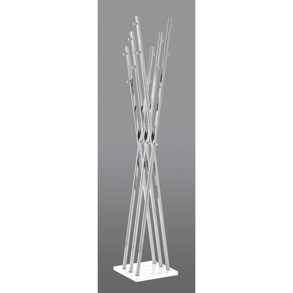 GarderobenstäNder Haku "KleiderstäNder, Standgarderobe", Silber, B:35Cm H:186Cm T:35Cm, Metall, GarderobenstäNder, Quadratisch - Aus Metall Silber - B/T/H 35/35/186 Cm-image