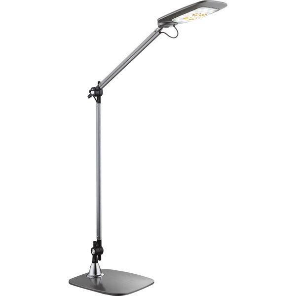 Globo Lighting LED Tischleuchte "Pattaya", Grau (Silbergrau), 1 Stk., Leuchten, Schreibtischlampe, Tischlampe, BüRo, Arbeitszimmer, LED Tischleuchte-image