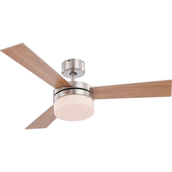 Globo Lighting Deckenleuchte "Alana", Nickel Matt, 1 Stk., Leuchten, Ventilator/Antik/Wohnbereich/Schlafzimmer/Holz / 3 FlüGel, Deckenleuchte-image