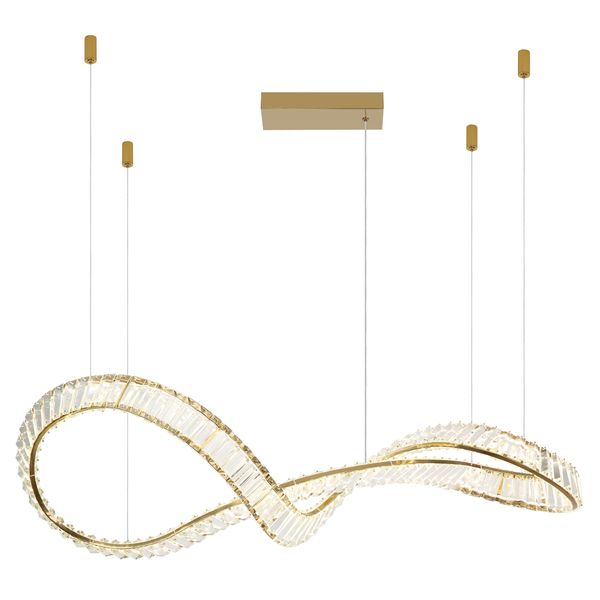 Globo Lighting HäNgeleuchte "Neil", Gold (Goldfarben), H: 120Cm, 1 Stk., Leuchten, HäNgelampe Esszimmer-Leuchte Esstischleuchte Wohnzimmer, HäNgeleuchte-image