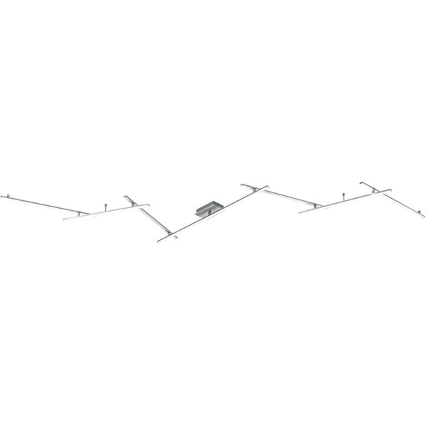 Trio Leuchten LED Deckenleuchte "Indira", Grau (Nickelfarben), 1, H: 7Cm, Leuchten, LED Deckenleuchte-image