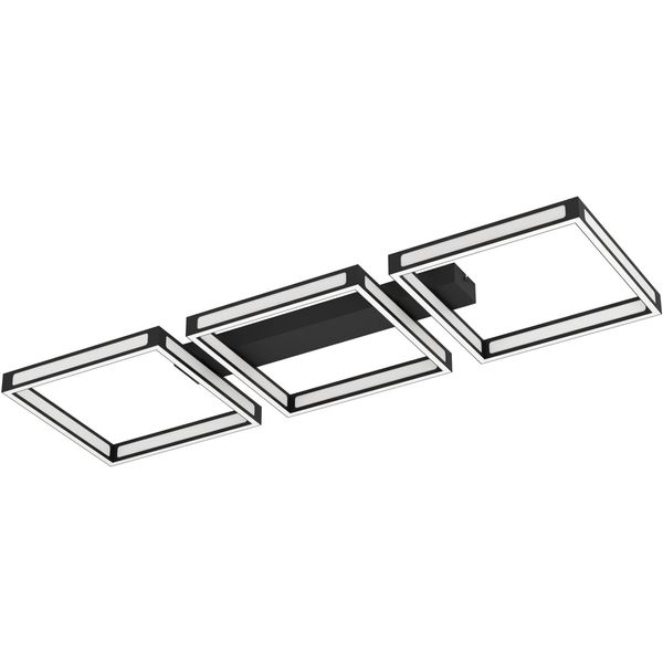 Eglo Deckenleuchte "Altaflor", Schwarz, H: 7Cm, 1 Stk., Leuchten, Deckenleuchte Aus Stahl - 12X2,8W - Warmweiß, Deckenleuchte-image