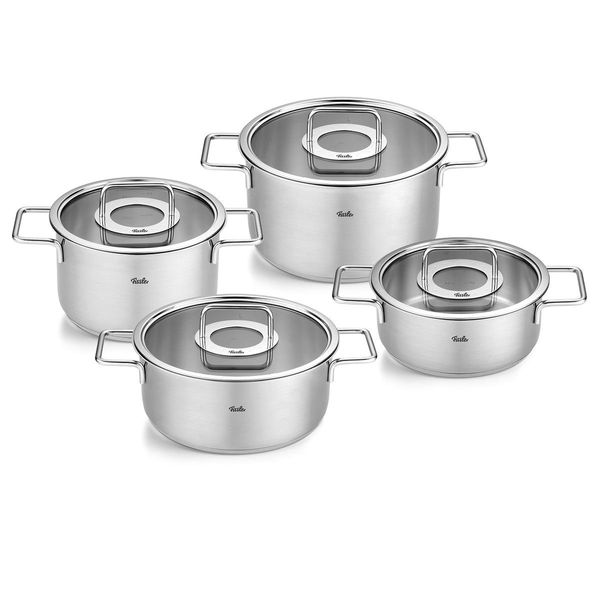 Topf-Set Fissler "Fissler Pure Collection", Silber (Silberfarben), TöPfe, Backofengeeignet (Bis 180C);Superthermic Boden; Made In Germany-image