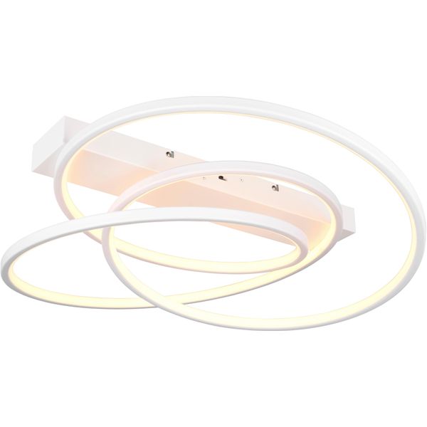 Trio Leuchten LED Deckenleuchte "Darvin, LED Deckenlampe 34W 4500 Lumen, Dimmbar Lichtfarbe Einstellbar", Weiß (Weiß Matt), 1, H: 16Cm, 1 Stk., Leuchten, CCT 2300/3000/4000K Warmweiß-Kaltweiß, Deckenlampe BüRo Wohnzimmer, LED Deckenleuchte-image