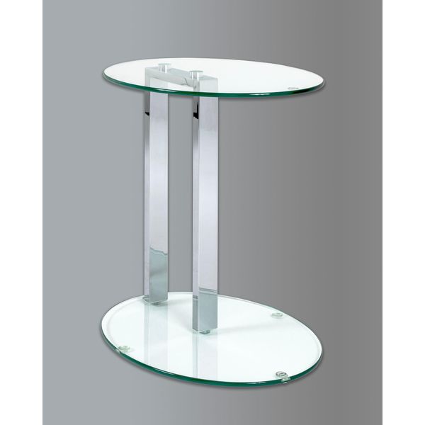 Beistelltisch Haku "Sofatisch, Wohnzimmertisch", Silber (Silber, Silber, Silber), B:45Cm H:50Cm T:35Cm, Tische, Beistelltisch, Oval - Aus Metall Silber B/T/H 45/35/50 Cm-image