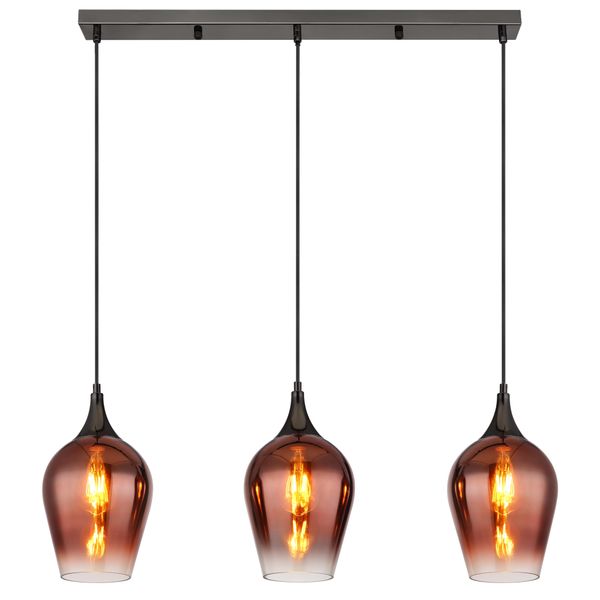 Globo Lighting HäNgeleuchte "Lavus", Rot, Ø 18Cm H: 120Cm, 1 Stk., Leuchten, HäNgelampe/Pendelleuchte/HöHe KüRzbar/Wohnzimmer/Esszimmer, HäNgeleuchte-image
