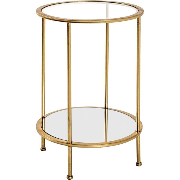Beistelltisch Haku "Sofatisch, Wohnzimmertisch", Gold (Gold, Gold, Gold), B:38Cm H:55Cm T:38Cm, Tische, Beistelltisch, Rund - Aus Metall Gold - Ø/H 38/55 Cm-image