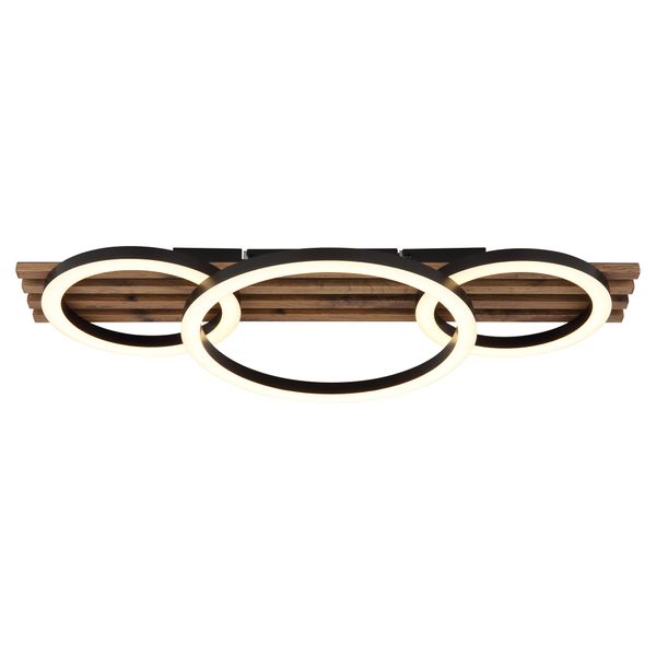 Globo Lighting Deckenleuchte "Tisha", Schwarz Matt, Ø 30Cm H: 9,5Cm, 1 Stk., Leuchten, Deckenlampe Wohnzimmer-Leuchte Schlafzimmer-Leuchte Flur KüChe, Deckenleuchte-image