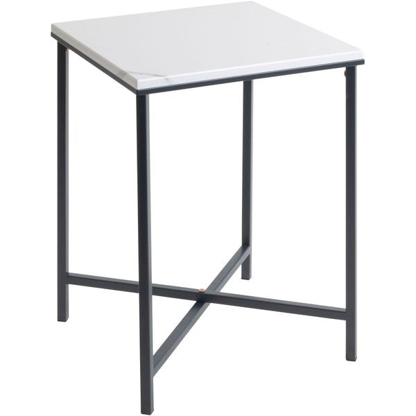 Beistelltisch Haku "Sofatisch, Wohnzimmertisch", Grau (Anthrazit, Anthrazit, Anthrazit), B:39Cm H:55Cm T:39Cm, Tische, Beistelltisch, Quadratisch - Aus Metall Anthrazit B/T/H 39/39/55 Cm-image