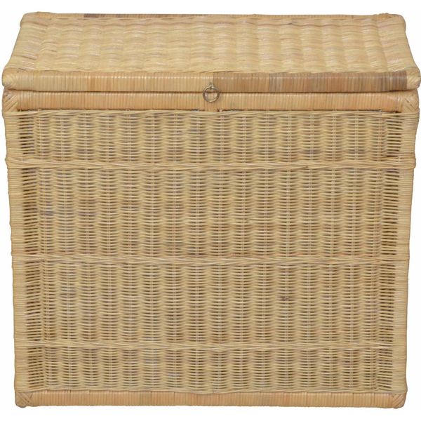 WäSchetruhe my home "Duo", Beige (Natur), B:69Cm H:61Cm T:37Cm, Geflecht Rattan, WäSchesammler, Mit 2 Kammern-image