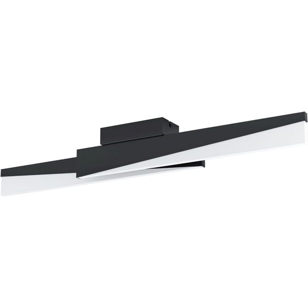 Eglo Deckenleuchte "Isidro", Schwarz, H: 11Cm, 1 Stk., Leuchten, Deckenleuchte In Schwarz Aus Alu, Stahl - 11W - Warmweiß, Deckenleuchte-image