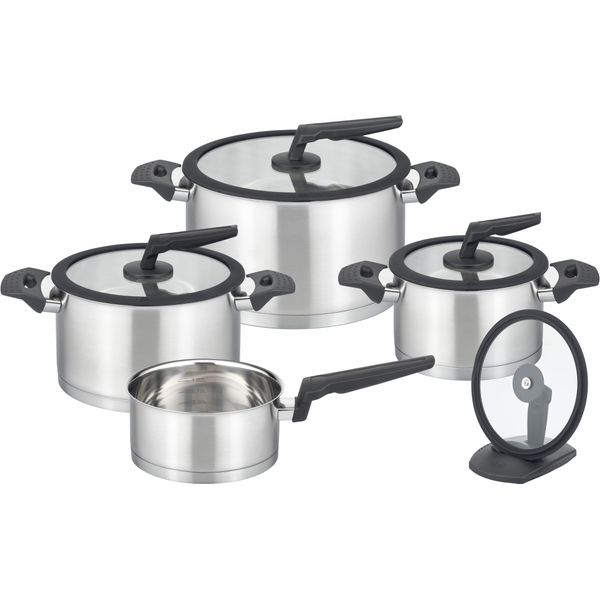 Topf-Set GSW "Apart", Silber (Silberfarben, Schwarz), TöPfe, Induktion-image