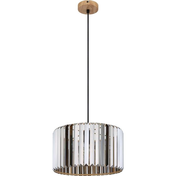 Nowa Pendelleuchte "Run", Braun, 1, Ø 35Cm H: 120Cm, 1 Stk., Leuchten, HäNgeleuchte, HäNgelampe, Kristalle, Wohnbereich, Essbereich, Pendelleuchte-image