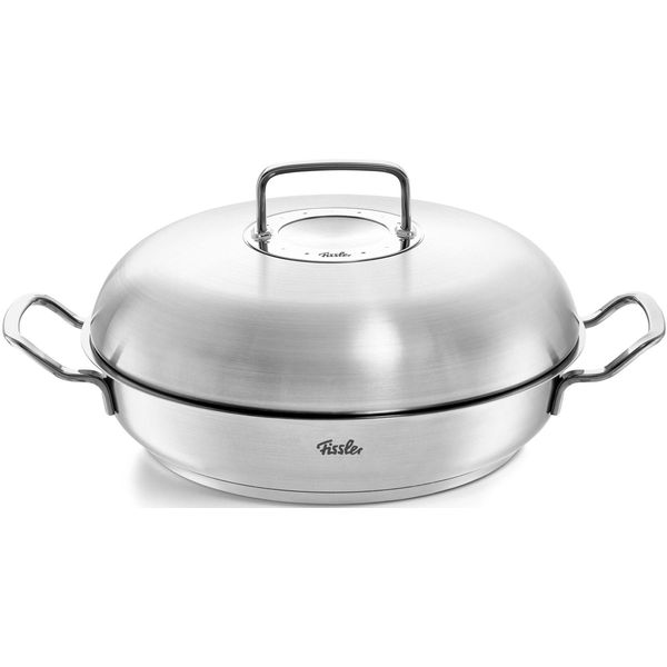 Servierpfanne Fissler "ORIGINAL-PROFI Collection BräTer Mit Deckel, Ø 24 Cm", Silber (Silberfarben), Ø:24Cm, Pfannen, Mit Breitem SchüTtrand, Kaltmetallgriffen. Made In Germany-image