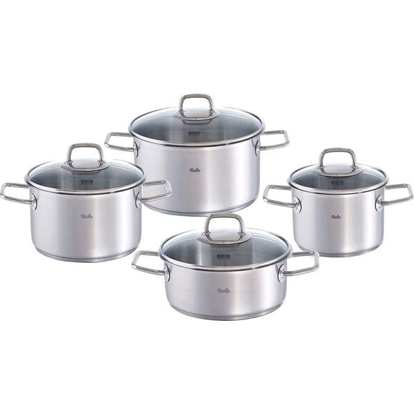 Topf-Set Fissler "Viseo Topf-Set", Silber (Silberfarben), TöPfe, Induktionsgeeignet, Mess-Skala, Made In Germany-image