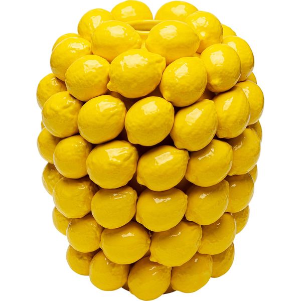 Tischvase Kare Design "Vase Lemon Juice", Gelb, B:31Cm H:40Cm T:31Cm, Porzellan, Vasen-image
