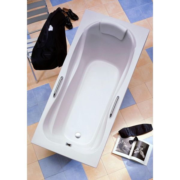 Badewanne Ottofond "Jamaica", Weiß, B:80Cm H:58Cm L:170Cm T:80Cm, SanitäRacryl, Badewannen, Mit WannenträGer, Ablaufgarnitur, Nackenkissen Und Griffe-image