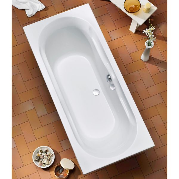 Badewanne Ottofond "Madera", Weiß, B:80Cm H:42Cm L:180Cm T:80Cm, SanitäRacryl, Badewannen, Mit FußGestell-image