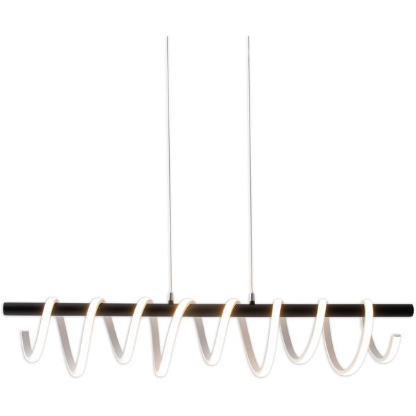 Näve LED Pendelleuchte "Belleza", Schwarz (Schwarz, Weiß), H: 150Cm, 1 Stk., Leuchten, 3 Stufen Dimmbar üBer Wandschalter, Schwarz/Weiß, Effizienzklasse: F, LED Pendelleuchte-image