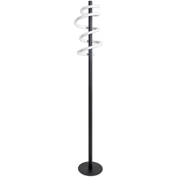 Näve LED Stehlampe "Belleza", Schwarz (Schwarz, Weiß), Ø 21Cm H: 140Cm, 1 Stk., Leuchten, In 3 Stufen Dimmbar üBer Touch-Schalter, Effizienzklasse: E, Schwarz, LED Stehlampe-image