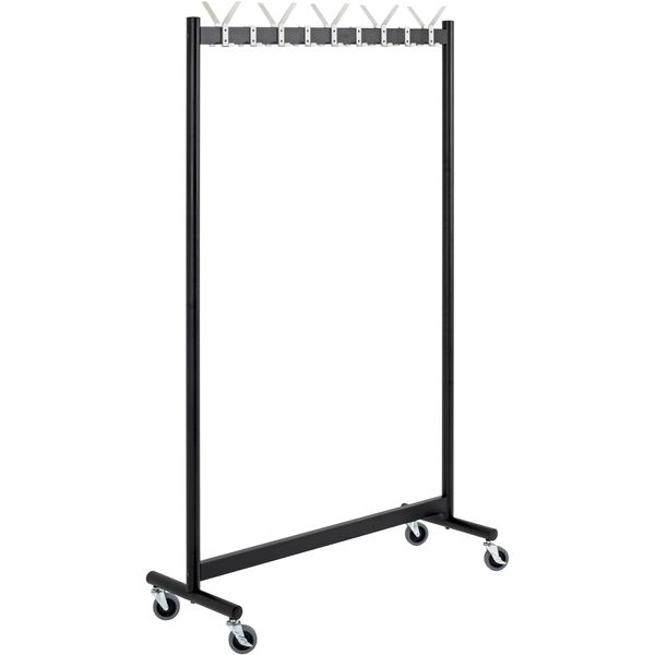 GarderobenstäNder Haku "Garderobe, GarderobenstäNder, KleiderstäNder Auf Rollen, Kleiderwagen", Schwarz, B:103Cm H:174Cm T:39Cm, Aluminium, Metall, GarderobenstäNder, Rechteckig - Aus Metall Schwarz - B/T/H 103/39/174 Cm-image